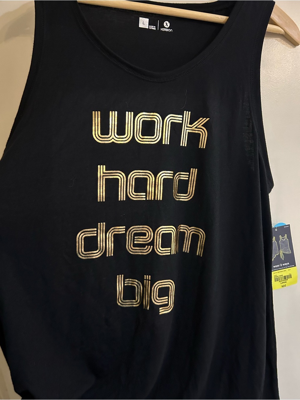 💜3 for $25💜Xersion Black Scoop Neck Tank with Subtle Logo
